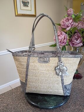 NWT Coach Alexandra Straw Tote